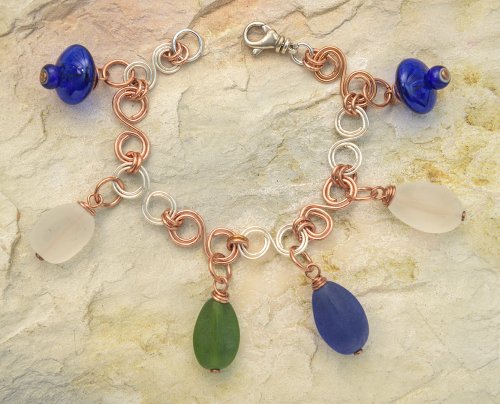 Nancy Chase's Charming Spirals Bracelet - , Contemporary Wire Jewelry, Spirals, Wire Spiral, Spiral Wire Wrap, charming spirals bracelet